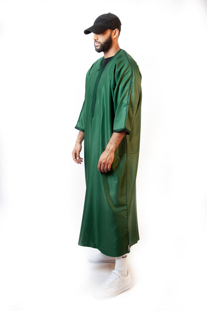 Moroccan Thobe - Emerald Green