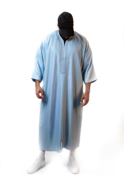 Moroccan Thobe - Baby Blue