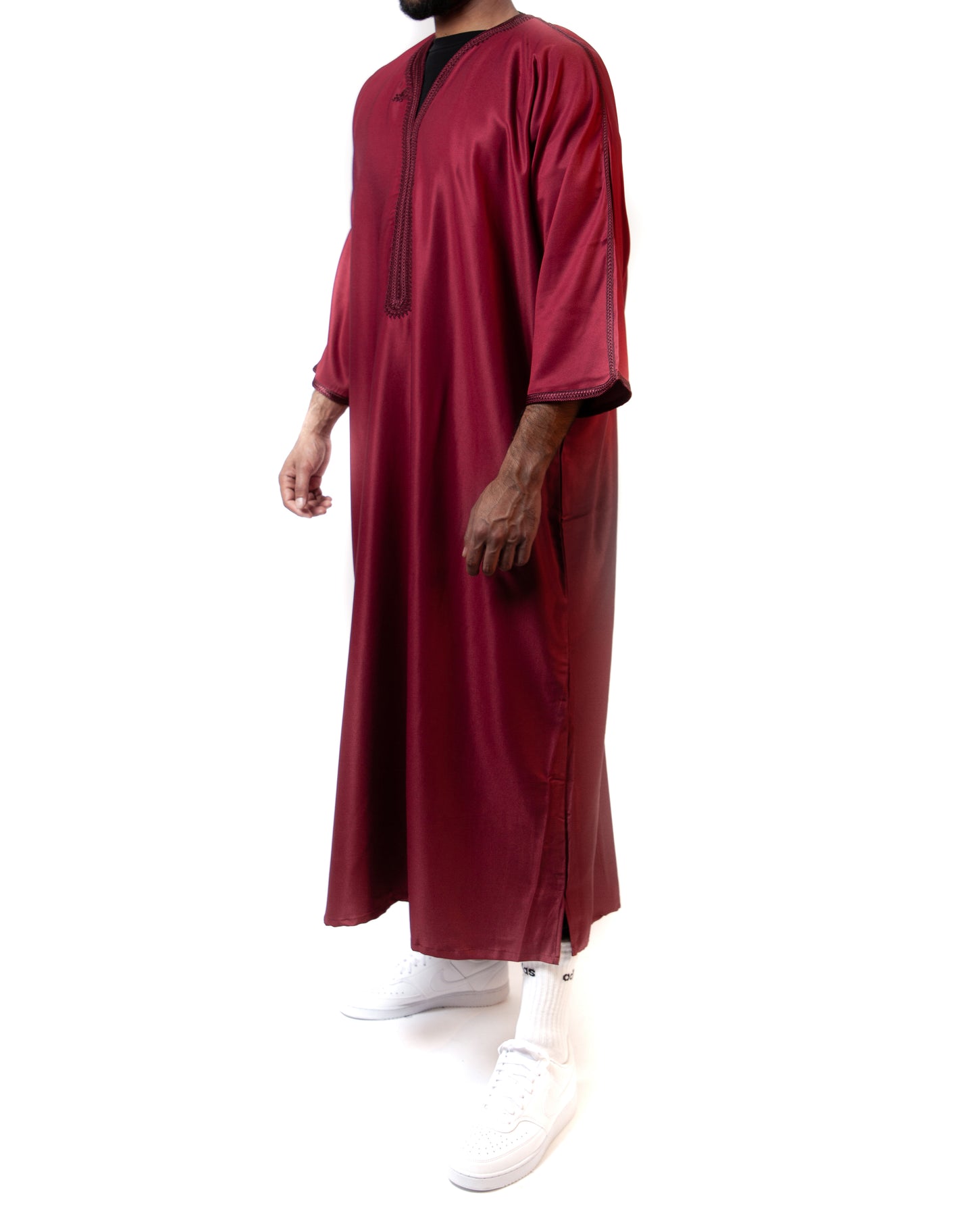 Moroccan Thobe - Maroon