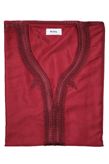 Moroccan Thobe - Maroon