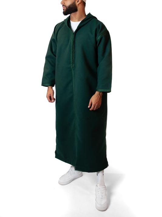 tall moroccan wearing green thobe